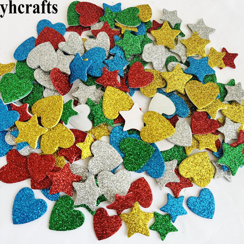 150PCS/LOT.Glitter star and he - Art And Craft For Xmas 评论和价格