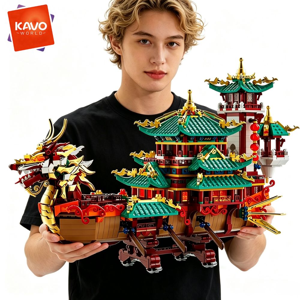 KAVOWORLD 2453pcs Dragon Boat  - Art Craft Meaning 评论和价格