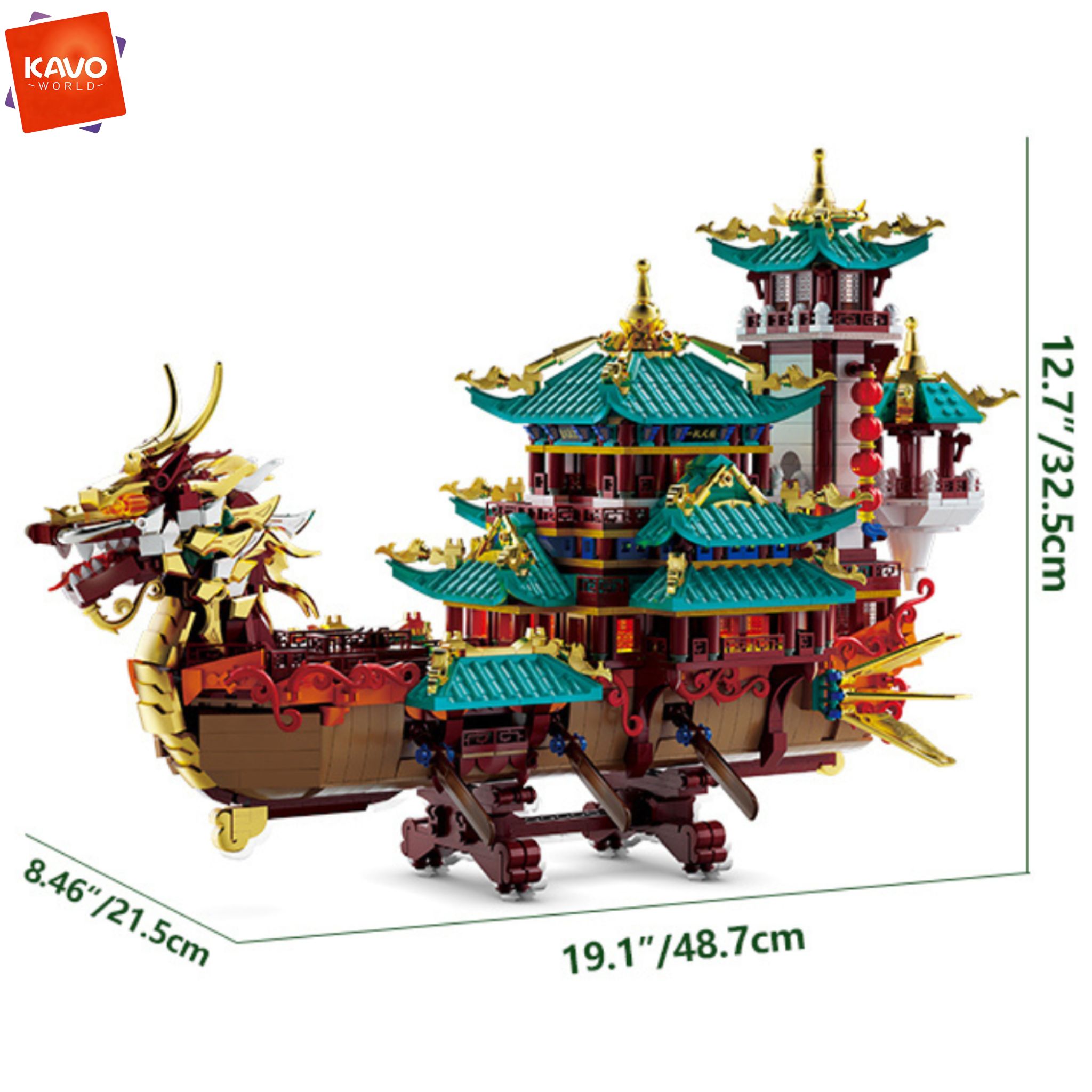 KAVOWORLD 2453pcs Dragon Boat  - Art Craft Meaning 评论和价格