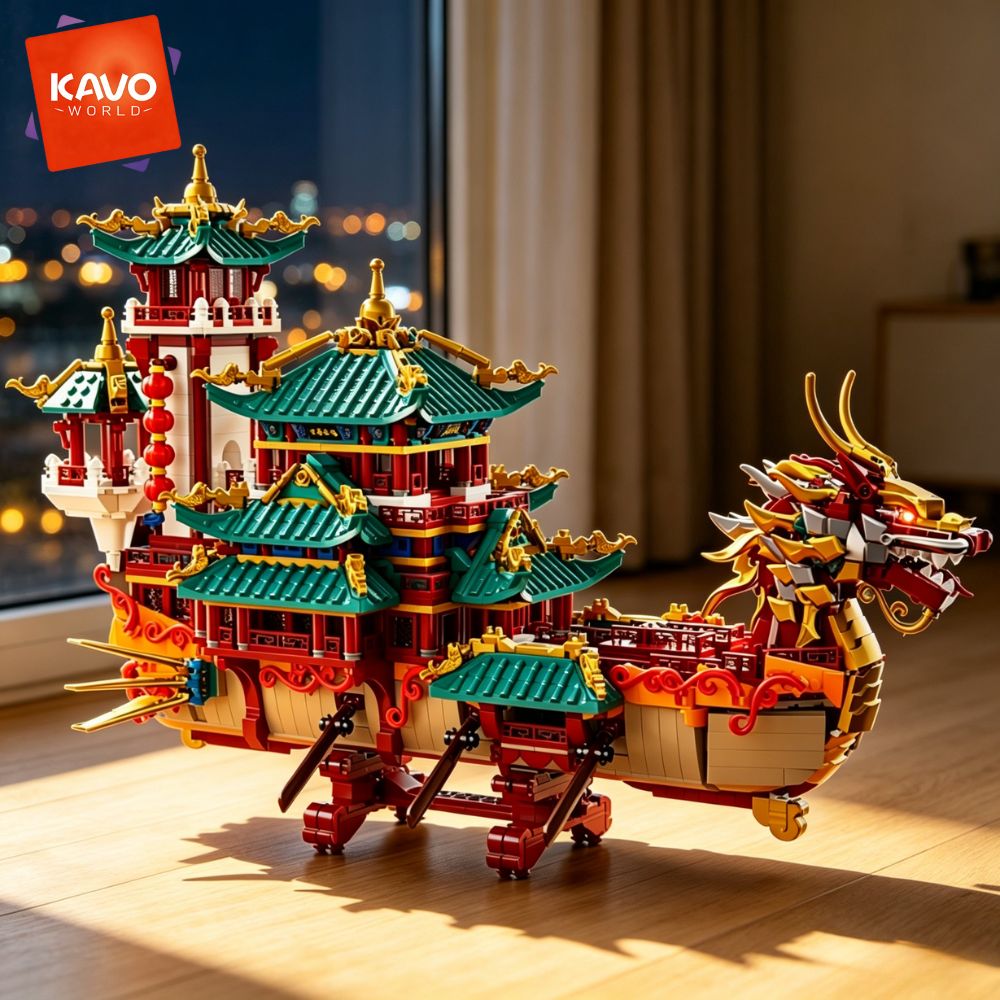 KAVOWORLD 2453pcs Dragon Boat  - Art Craft Meaning 评论和价格