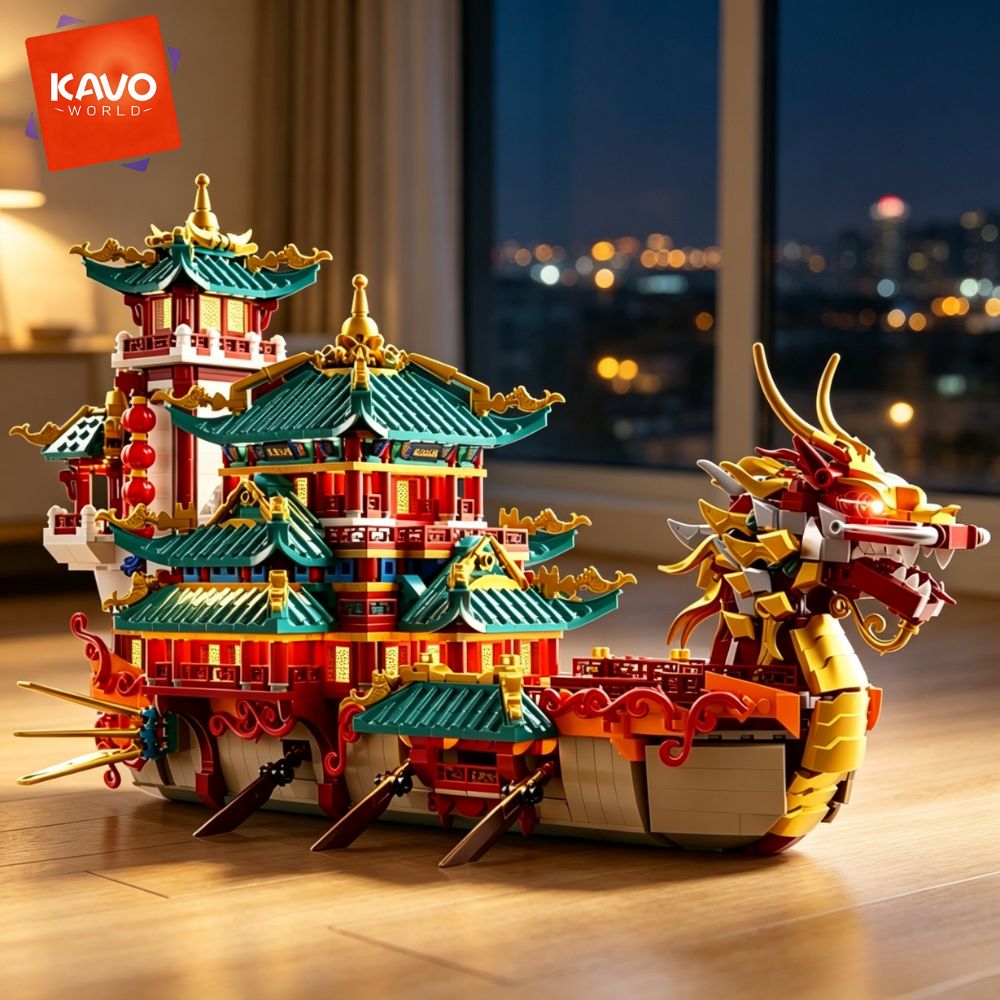 KAVOWORLD 2453pcs Dragon Boat  - Art Craft Meaning 评论和价格