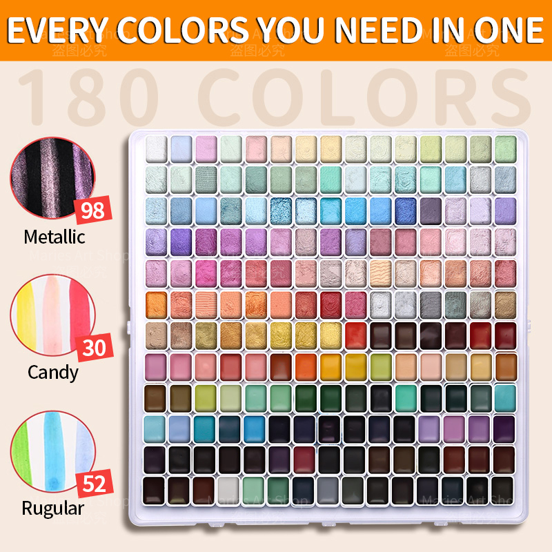 180 Colors Pearl Shimmer Water - Art Craft Blend 评论和价格
