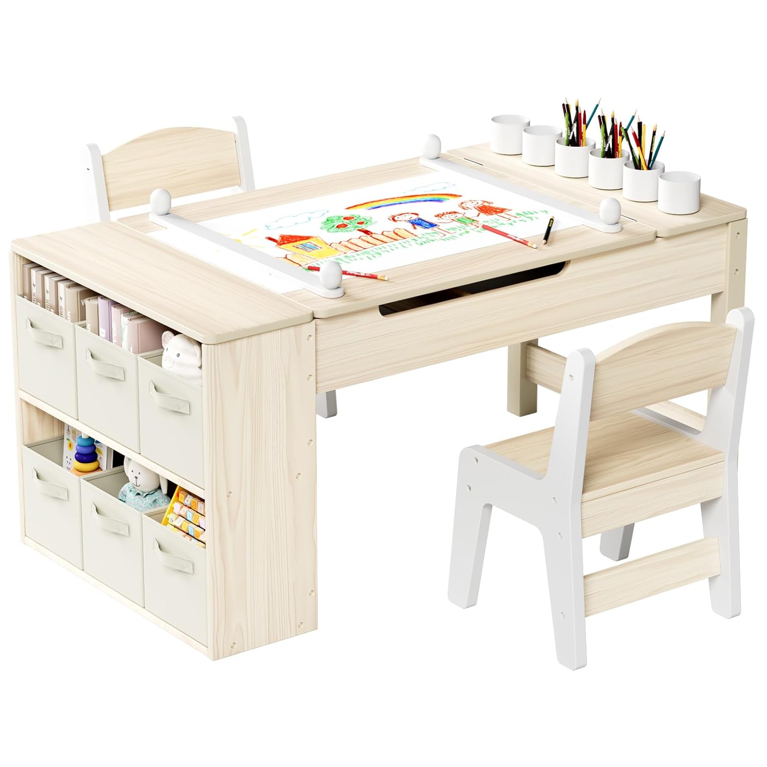 3 in 1 Kids Art Table and Chai - Art Craft Toddlers 评论和价格