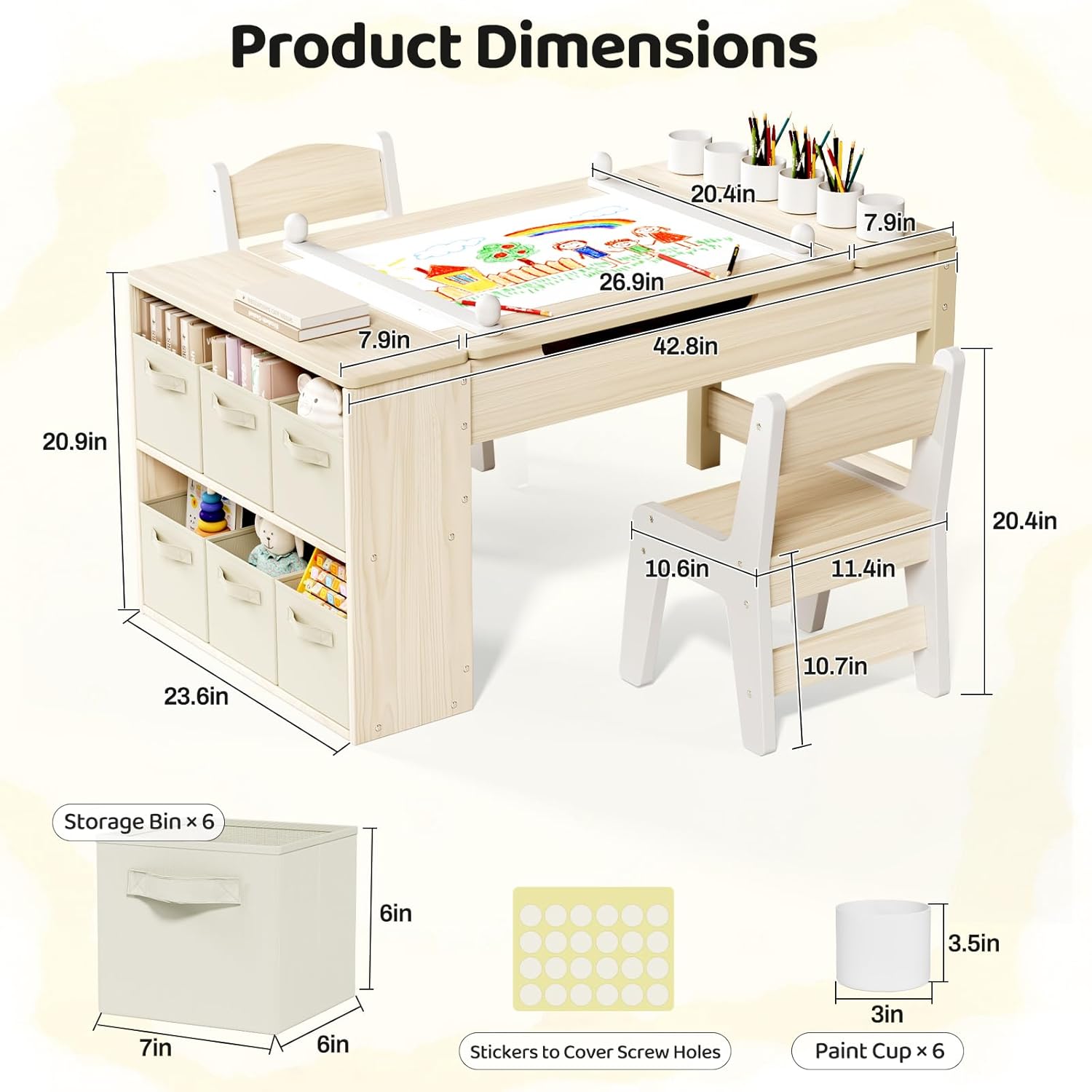 3 in 1 Kids Art Table and Chai - Art Craft Toddlers 评论和价格