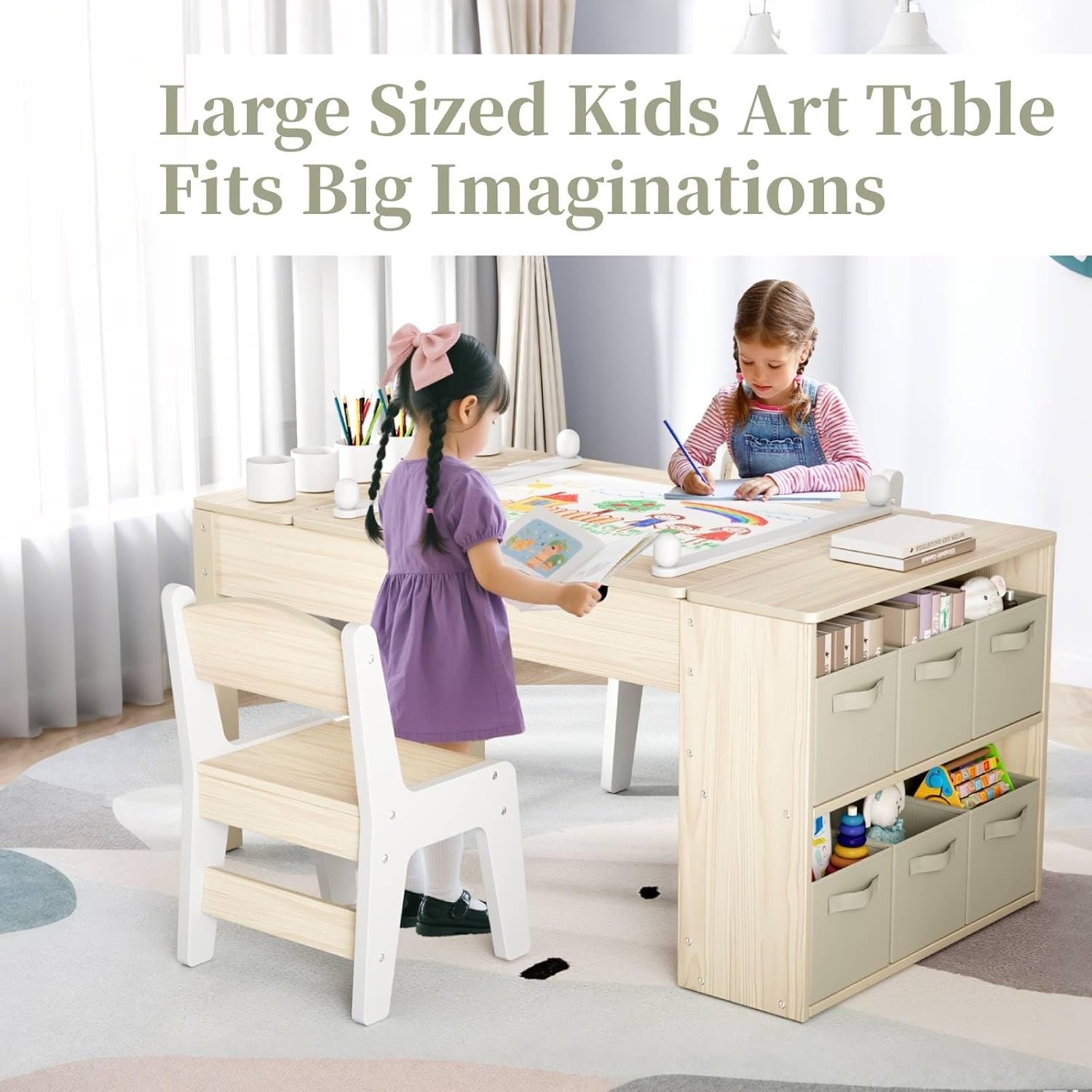 3 in 1 Kids Art Table and Chai - Art Craft Toddlers 评论和价格