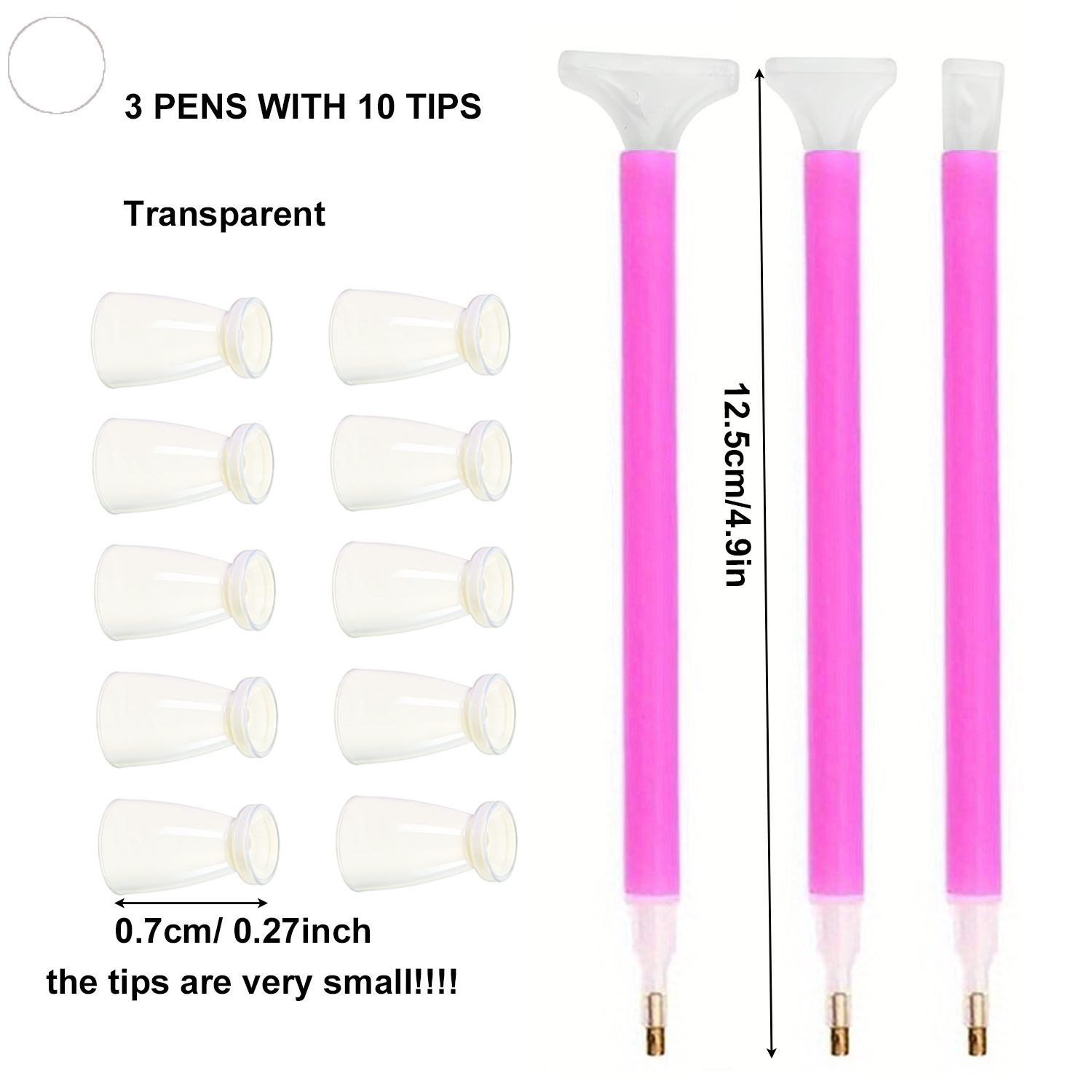 10 Silicone Tips & 3 Pens Diam - Diamond Painting Kit 评论和价格
