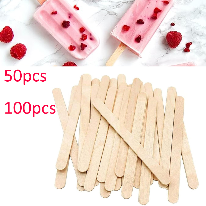  50/100Pcs Popsicle Sticks Pu - Art Craft Ice Cream 评论和价格