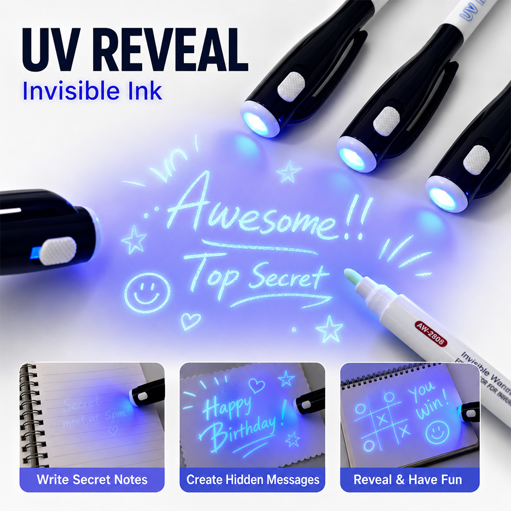 12Pcs UV Light Invisible Marke - Light Art And Craft 评论和价格