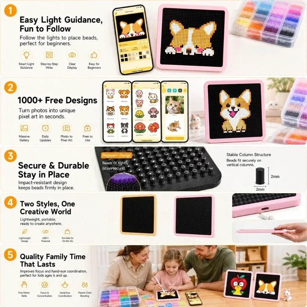 LED Smart Fuse Bead Pegboard,  - Light Art And Craft 评论和价格