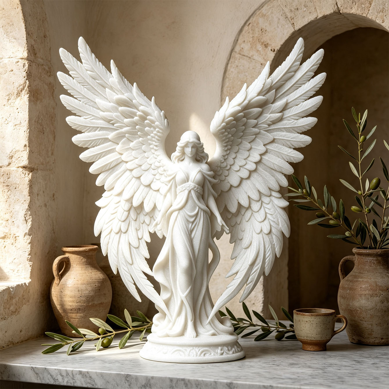 Light Luxury 3D Printed Angel  - Light Art And Craft 评论和价格