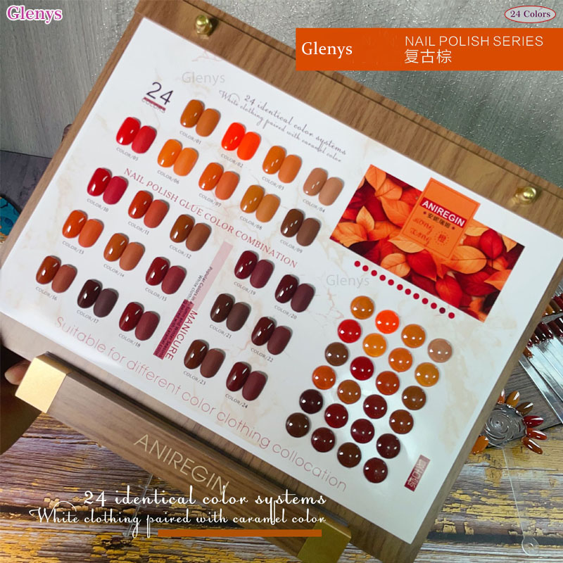 Vintage Brown 24 Color Nail Po - Art Craft Online 评论和价格