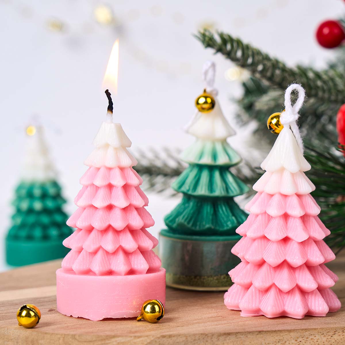 3D Christmas Tree Silicone Can - Art And Craft For Xmas 评论和价格