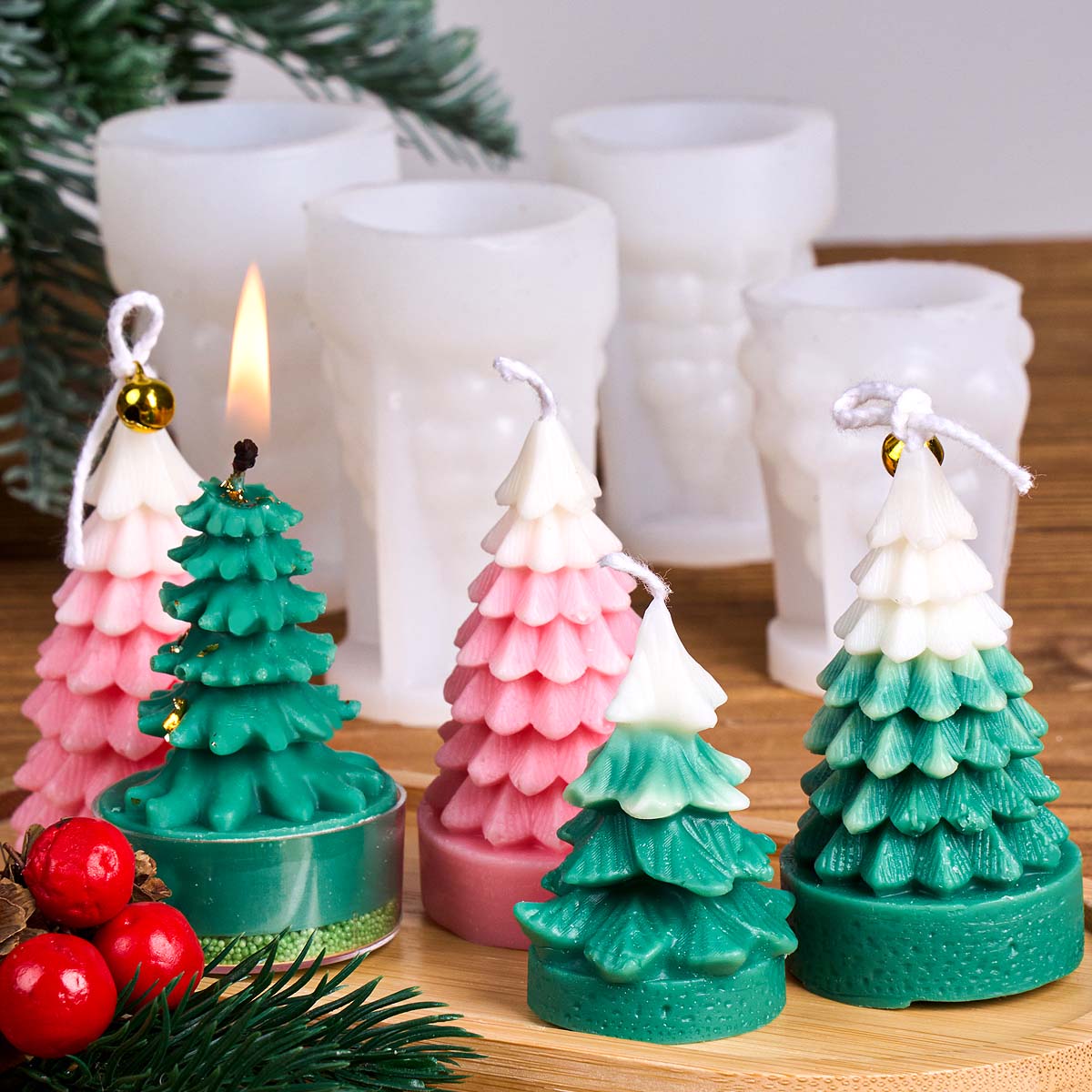 3D Christmas Tree Silicone Can - Art And Craft For Xmas 评论和价格