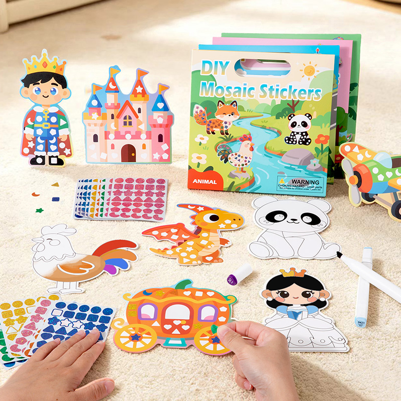 2-in-1 DIY Mosaic Sticker & Co - Art Craft Dinosaurs 评论和价格