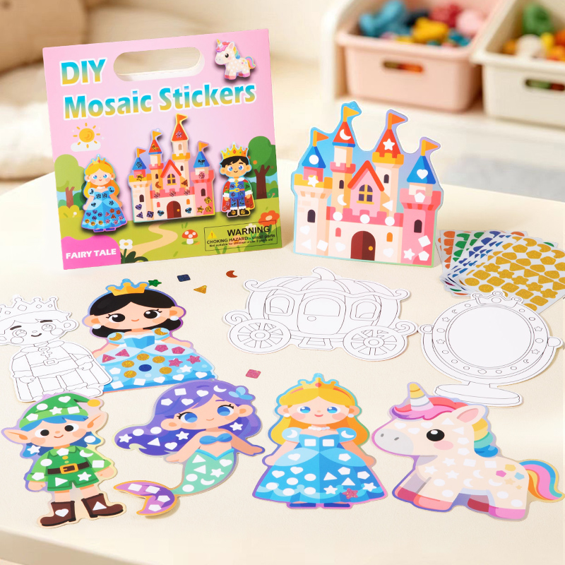2-in-1 DIY Mosaic Sticker & Co - Art Craft Dinosaurs 评论和价格