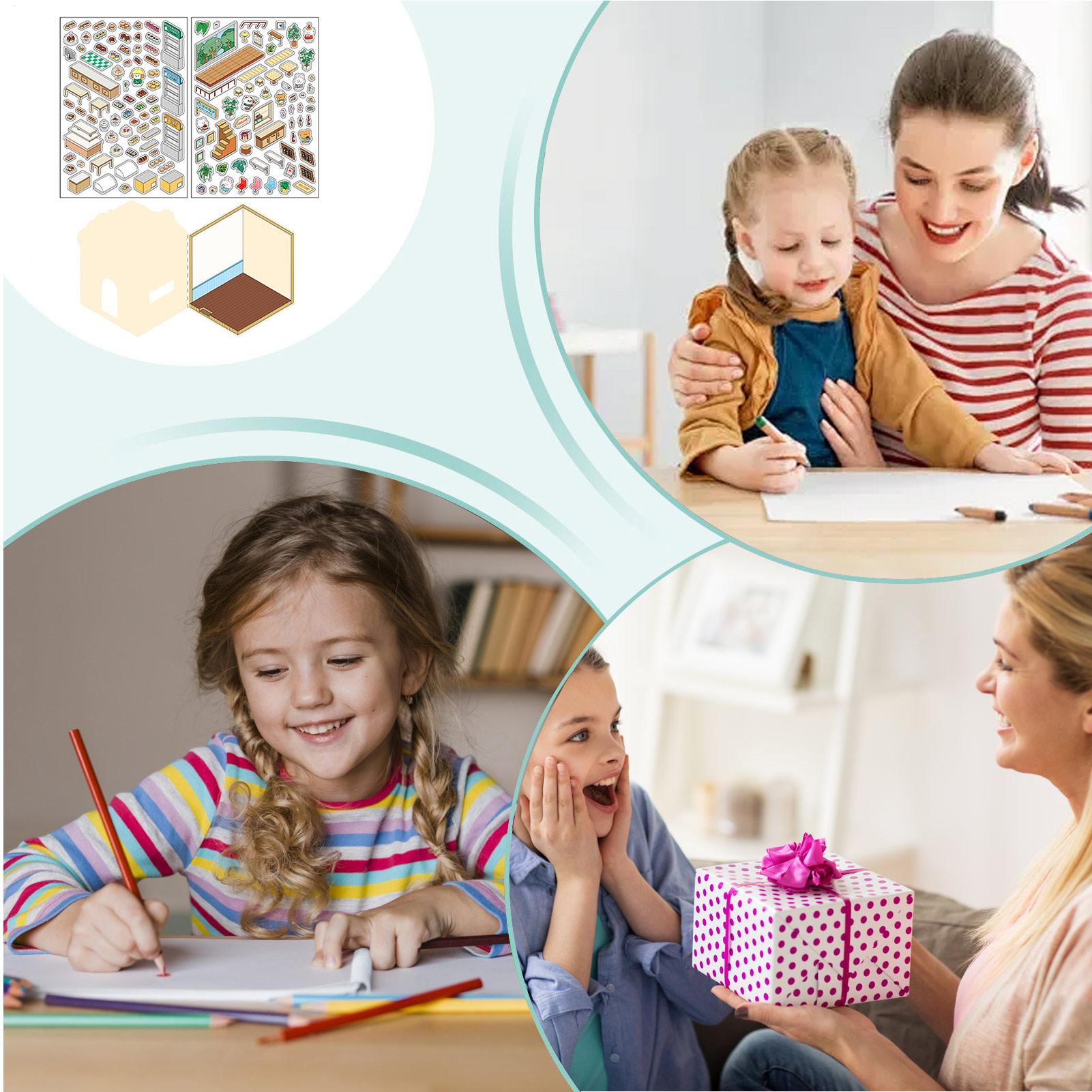 Sticker Scenes Miniature Room  - Art Craft House Making 评论和价格
